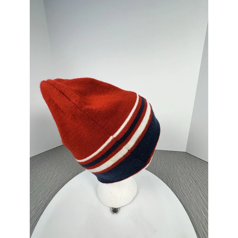 US Men's National SOCCER KNIT Beanie Hat: RED WHITE AND BLUE‎ Embroidered USA